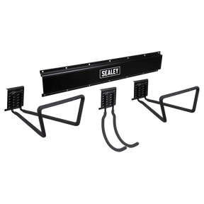 Sealey APHKIT9 Wall Mounting Storage Rail with 3 Large Hooks - APHKIT9 - Sealey Tools UK - Trade Counter Direct