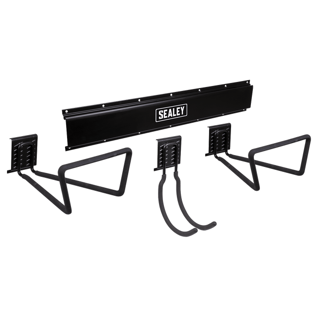 Sealey APHKIT9 Wall Mounting Storage Rail with 3 Large Hooks - APHKIT9 - Sealey Tools UK - Trade Counter Direct