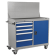 Sealey API1103A Industrial Mobile Workstation 5 Drawer & 1 Shelf Locker - API1103A - Sealey Tools UK - Trade Counter Direct
