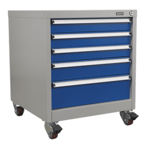 Sealey API5657B Mobile Industrial Cabinet 5 Drawer - API5657B - Sealey Tools UK - Trade Counter Direct