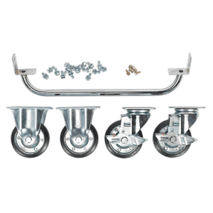 Sealey API565KIT Premier Industrial™ Handle & Wheel Kit for 565mm Cabinets - API565KIT - Sealey Tools UK - Trade Counter Direct