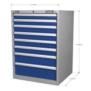Sealey API7238 Premier Industrial™ Cabinet 8 Drawer - API7238 - Sealey Tools UK - Trade Counter Direct