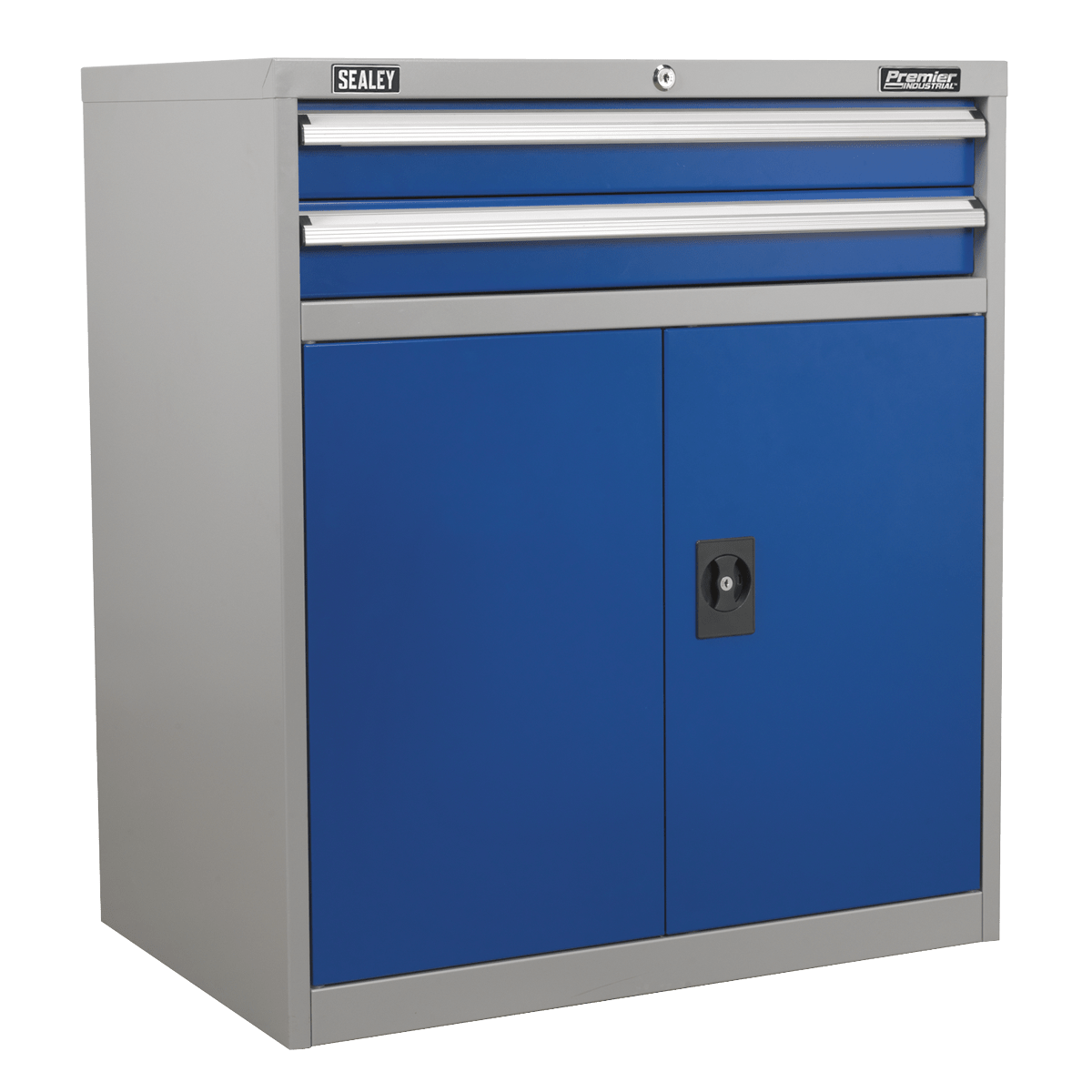 Sealey API8810 Premier Industrial™ Industrial Cabinet with 2 Drawers & 1 Shelf - API8810 - Sealey Tools UK - Trade Counter Direct