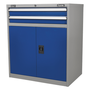 Sealey API8810 Premier Industrial™ Industrial Cabinet with 2 Drawers & 1 Shelf - API8810 - Sealey Tools UK - Trade Counter Direct