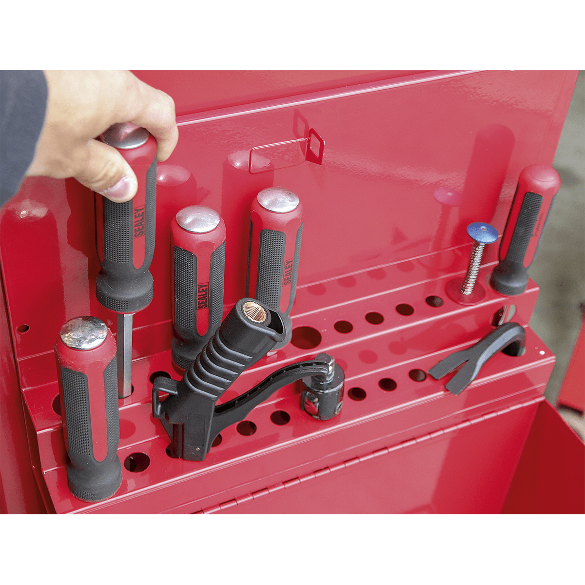 Sealey APLHT Side Cabinet for Long Handle Tools - Red - APLHT - Sealey Tools UK - Trade Counter Direct