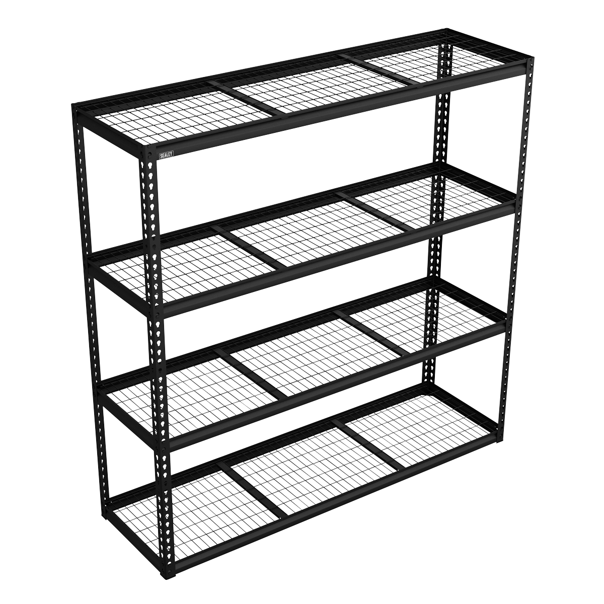 Sealey APMR1 Heavy-Duty Modular Racking Unit with 4 Mesh Shelves 300kg Capacity Per Level - APMR1 - Sealey Tools UK - Trade Counter Direct