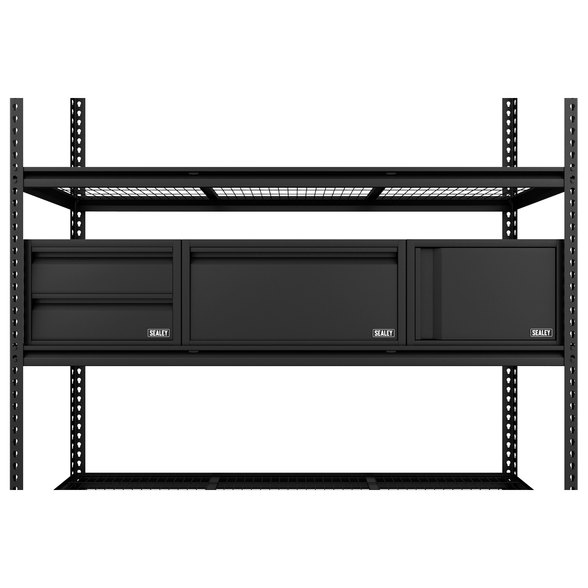 Sealey APMRCOMBO1 Heavy-Duty Modular Racking Kit with 3 Storage Units - APMRCOMBO1 - Sealey Tools UK - Trade Counter Direct