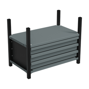Sealey APMRM2 Modular Storage Mid Unit 3 Drawer & 1 Shelf 580mm - APMRM2 - Sealey Tools UK - Trade Counter Direct