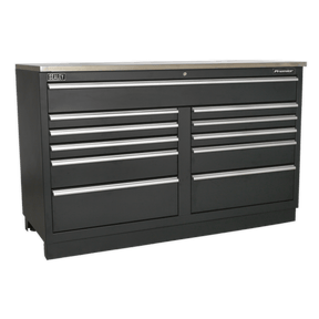 Sealey APMS04 Modular Floor Cabinet 11 Drawer 1550mm Heavy - Duty - APMS04 - Sealey Tools UK - Trade Counter Direct
