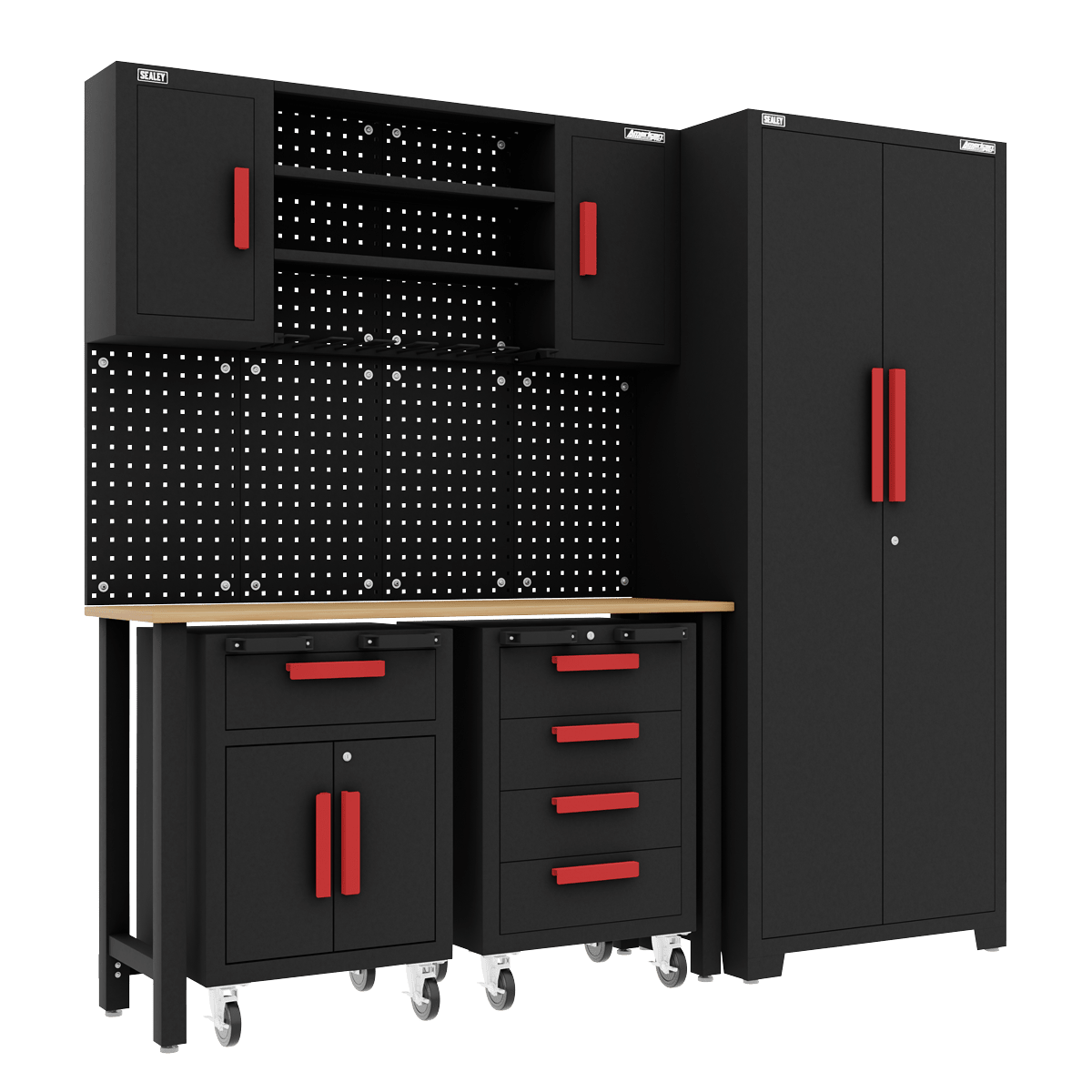 Sealey APMS12OP American PRO® Complete Garage Storage System with 2 Mobile Trolleys - APMS12OP - Sealey Tools UK - Trade Counter Direct