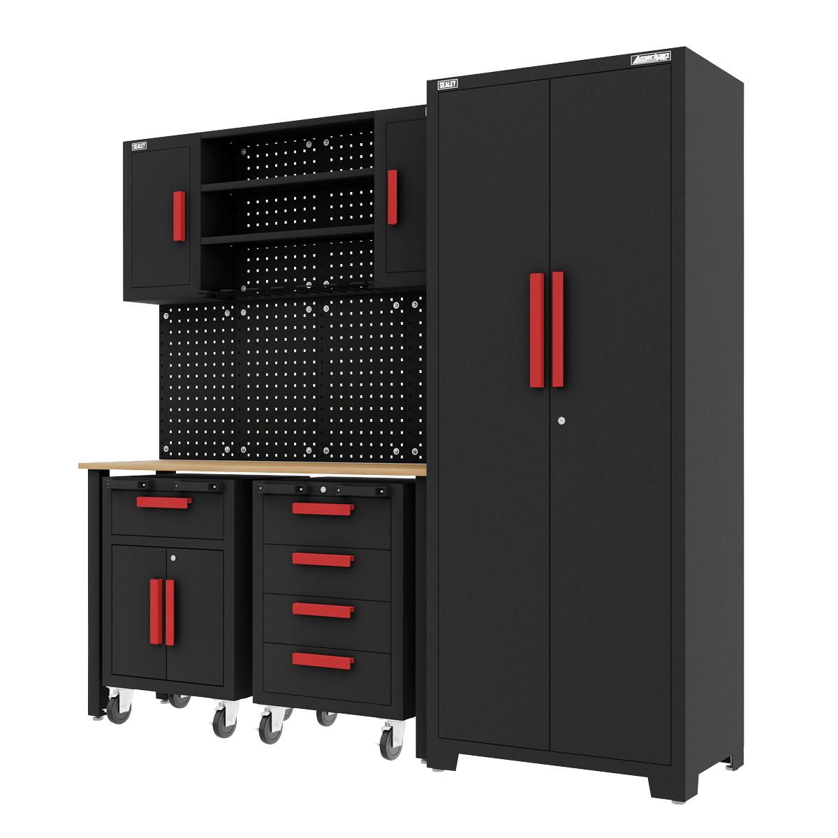 Sealey APMS12OP American PRO® Complete Garage Storage System with 2 Mobile Trolleys - APMS12OP - Sealey Tools UK - Trade Counter Direct