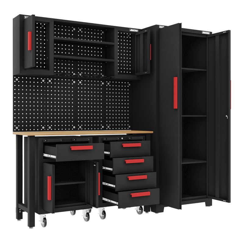 Sealey APMS12OP American PRO® Complete Garage Storage System with 2 Mobile Trolleys - APMS12OP - Sealey Tools UK - Trade Counter Direct