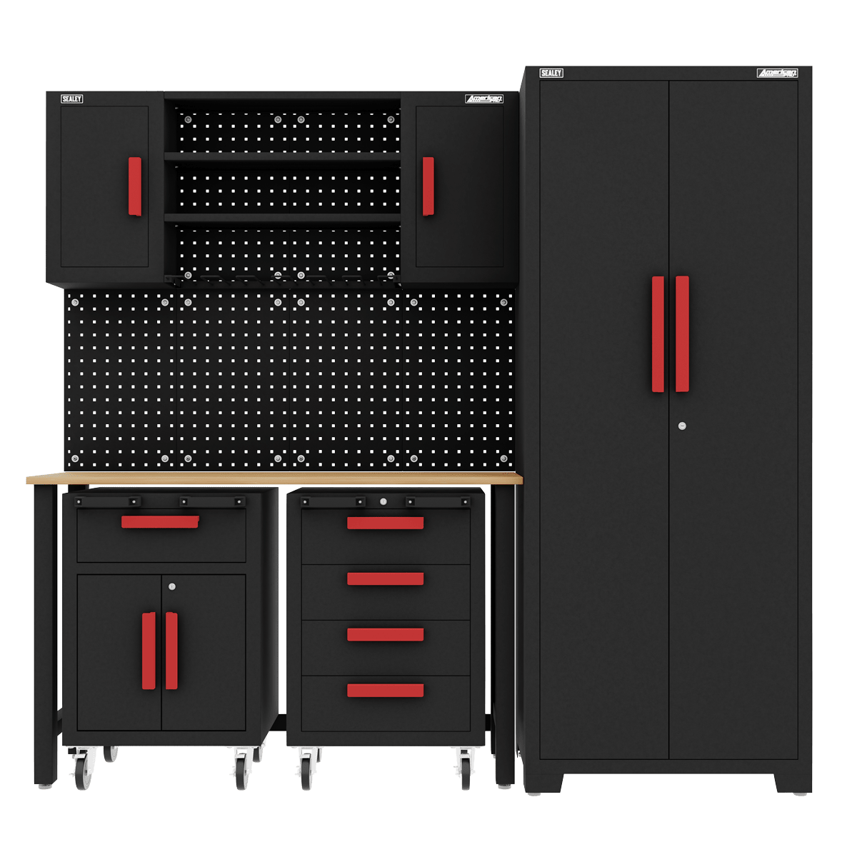 Sealey APMS12OP American PRO® Complete Garage Storage System with 2 Mobile Trolleys - APMS12OP - Sealey Tools UK - Trade Counter Direct