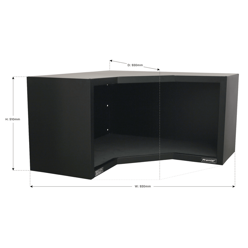 Sealey APMS16 Premier™ Heavy-Duty Modular Corner Wall Cabinet 930mm - APMS16 - Sealey Tools UK - Trade Counter Direct