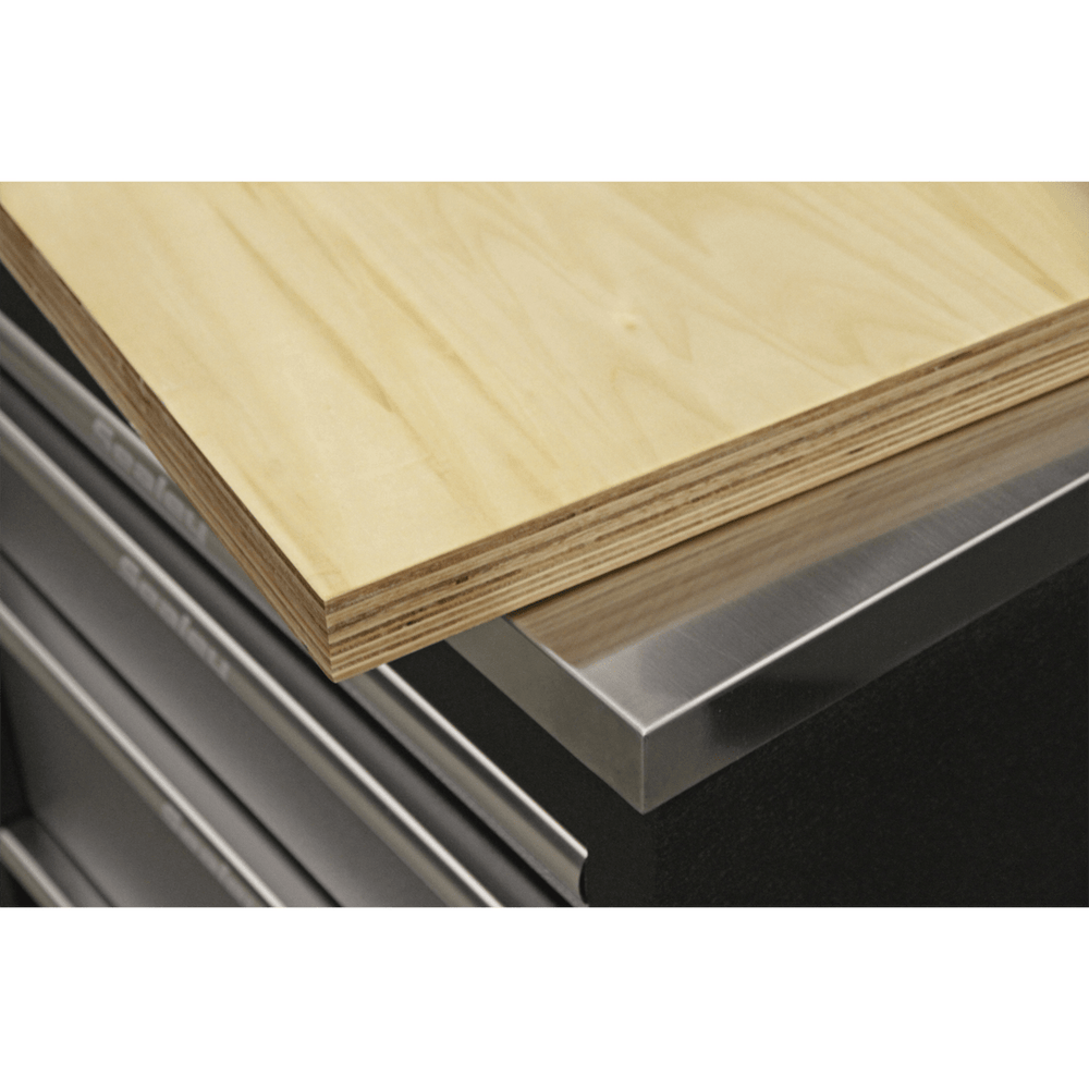 Sealey APMS19 Premier™ Stainless Steel Corner Worktop 930mm - APMS19 - Sealey Tools UK - Trade Counter Direct
