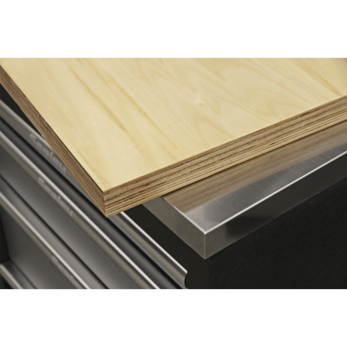 Sealey APMS19 Premier™ Stainless Steel Corner Worktop 930mm - APMS19 - Sealey Tools UK - Trade Counter Direct