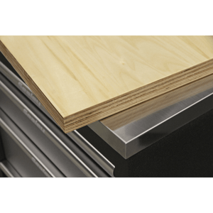 Sealey APMS19 Premier™ Stainless Steel Corner Worktop 930mm - APMS19 - Sealey Tools UK - Trade Counter Direct
