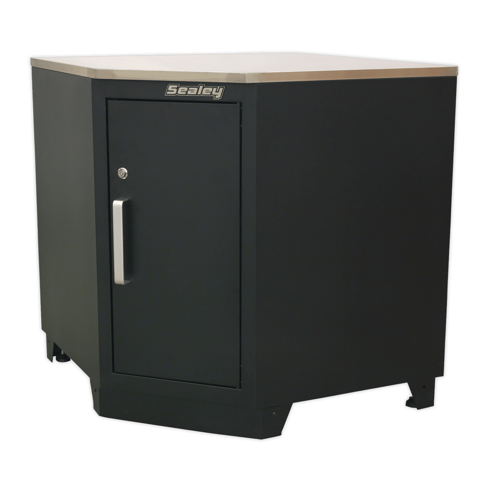 Sealey APMS19 Premier™ Stainless Steel Corner Worktop 930mm - APMS19 - Sealey Tools UK - Trade Counter Direct