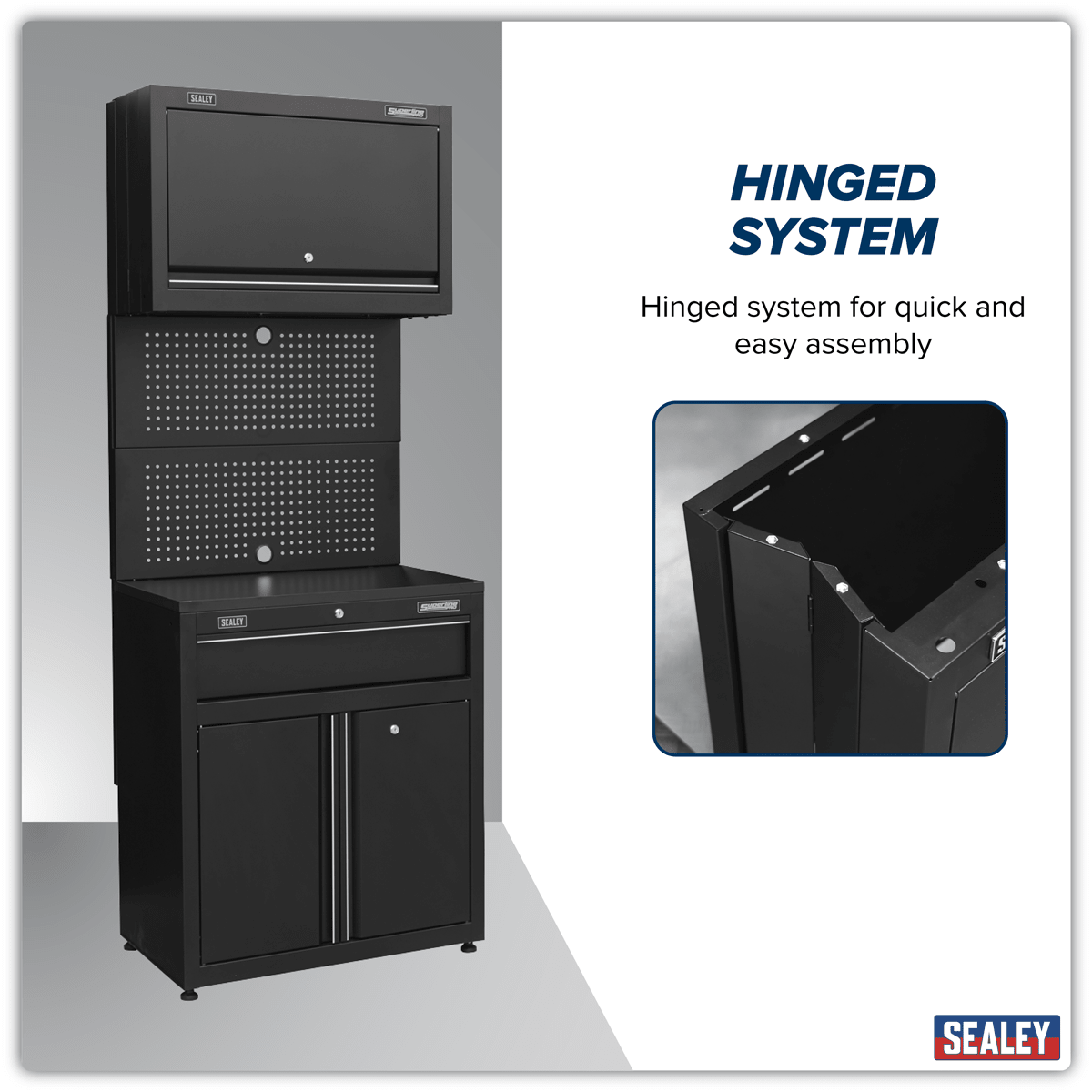Sealey APMS2HFPD Superline PRO® Rapid-Fit Modular Wall & Base Cabinet with Drawer - APMS2HFPD - Sealey Tools UK - Trade Counter Direct