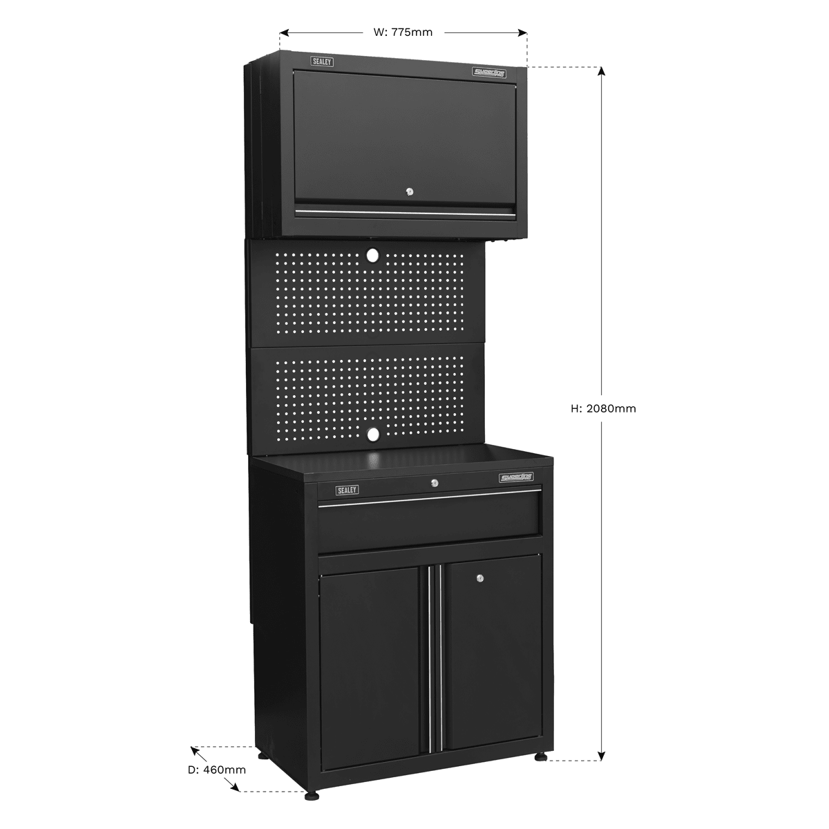 Sealey APMS2HFPD Superline PRO® Rapid-Fit Modular Wall & Base Cabinet with Drawer - APMS2HFPD - Sealey Tools UK - Trade Counter Direct