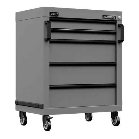 Sealey APMS34BE Superline PRO® Black Edition Modular Mobile Cabinet 5 Drawer 650mm - APMS34BE - Sealey Tools UK - Trade Counter Direct