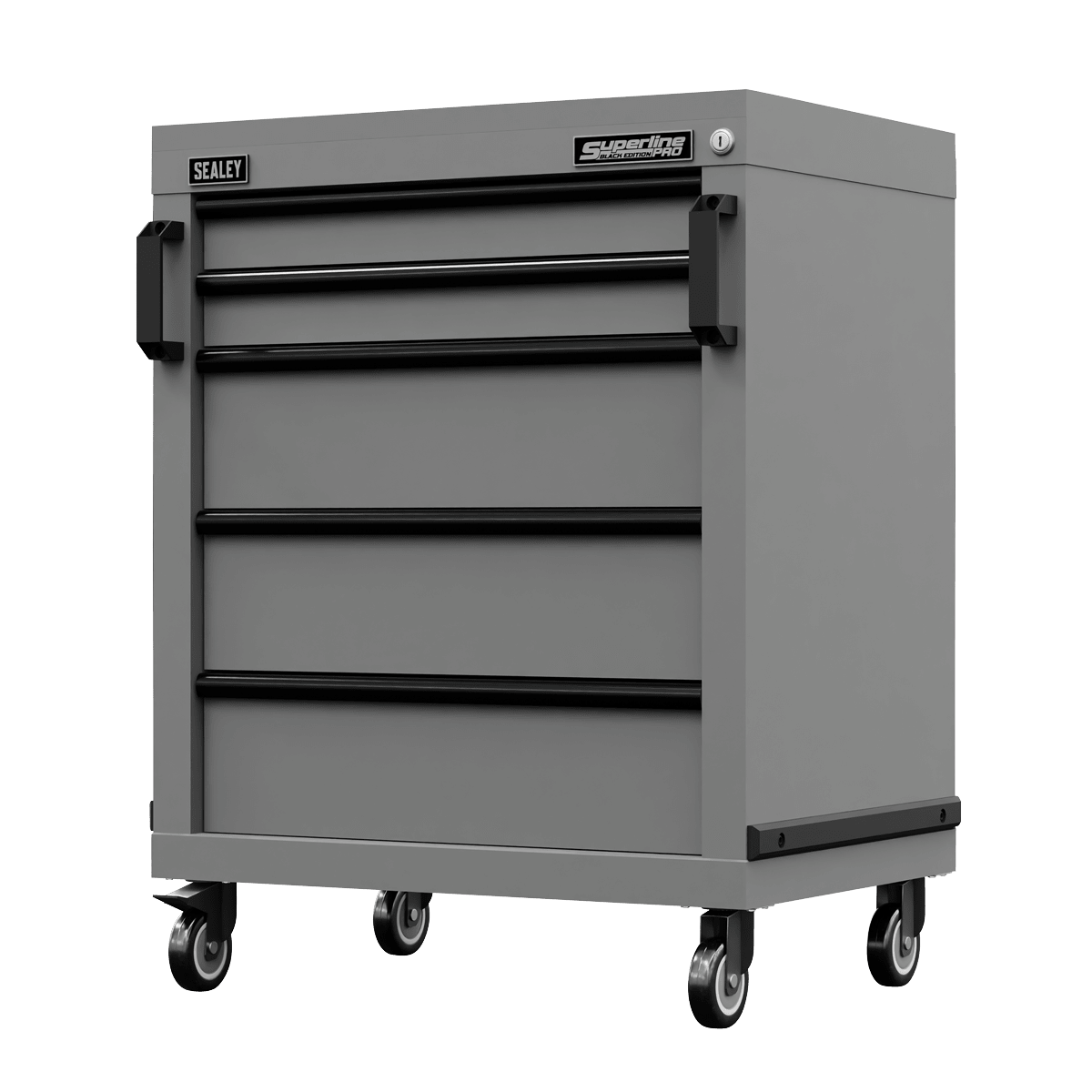 Sealey APMS34BE Superline PRO® Black Edition Modular Mobile Cabinet 5 Drawer 650mm - APMS34BE - Sealey Tools UK - Trade Counter Direct