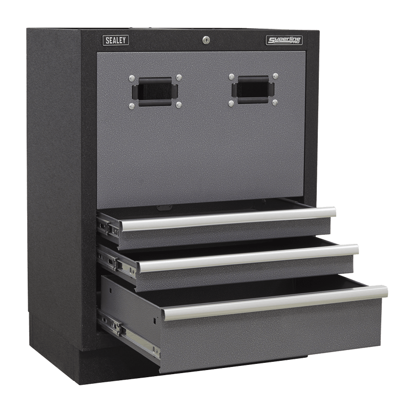 Sealey APMS63 Superline PRO® Modular Reel Cabinet 3 Drawer 680mm - APMS63 - Sealey Tools UK - Trade Counter Direct