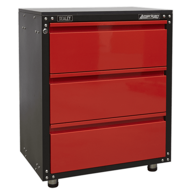 Sealey APMS82 Modular 3 Drawer Cabinet with Worktop 665mm - APMS82 - Sealey Tools UK - Trade Counter Direct