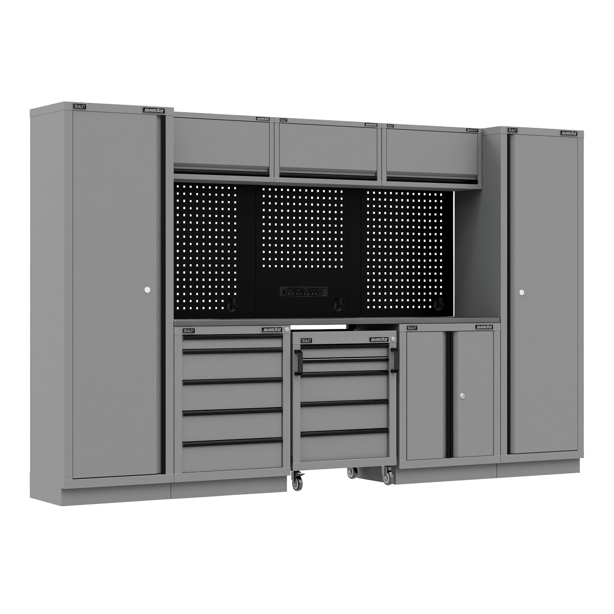 Sealey APMSBESTACK01SS Superline PRO® Black Edition Storage System with Stainless Worktop 3.24m - APMSBESTACK01SS - Sealey Tools UK - Trade Counter Direct