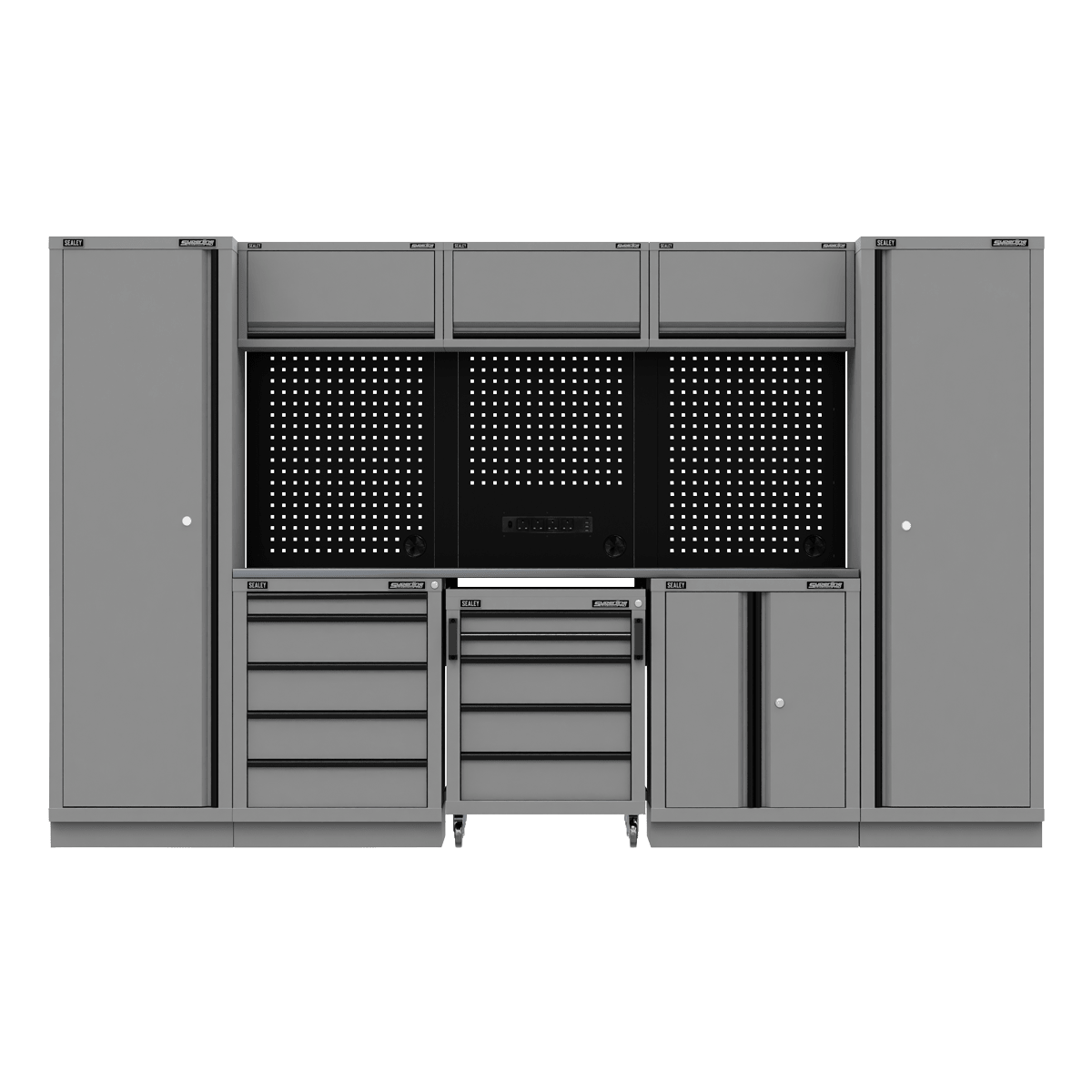 Sealey APMSBESTACK01SS Superline PRO® Black Edition Storage System with Stainless Worktop 3.24m - APMSBESTACK01SS - Sealey Tools UK - Trade Counter Direct