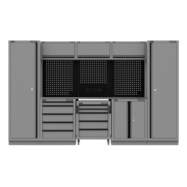 Sealey APMSBESTACK01SS Superline PRO® Black Edition Storage System with Stainless Worktop 3.24m - APMSBESTACK01SS - Sealey Tools UK - Trade Counter Direct