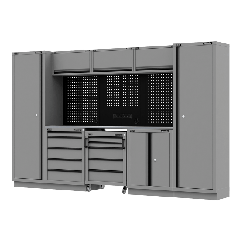 Sealey APMSBESTACK01SS Superline PRO® Black Edition Storage System with Stainless Worktop 3.24m - APMSBESTACK01SS - Sealey Tools UK - Trade Counter Direct