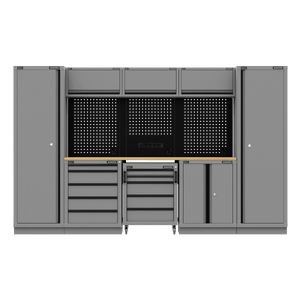 Sealey APMSBESTACK01W Superline PRO® Black Edition Storage System with Rubber Wood Worktop 3.24m - APMSBESTACK01W - Sealey Tools UK - Trade Counter Direct