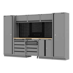 Sealey APMSBESTACK01W Superline PRO® Black Edition Storage System with Rubber Wood Worktop 3.24m - APMSBESTACK01W - Sealey Tools UK - Trade Counter Direct
