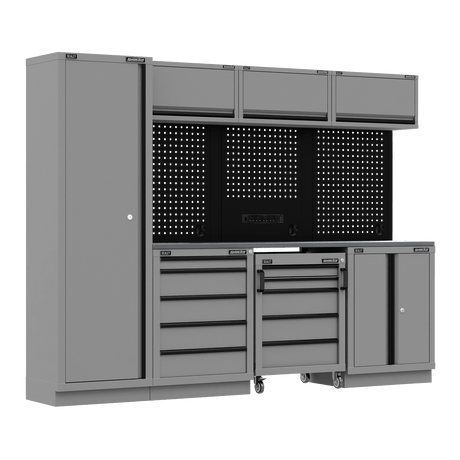 Sealey APMSBESTACK02SS Superline PRO® Black Edition Storage System with Stainless Worktop 2.64m - APMSBESTACK02SS - Sealey Tools UK - Trade Counter Direct