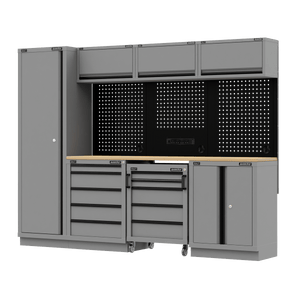 Sealey APMSBESTACK02W Superline PRO® Black Edition Storage System with Rubber Wood Worktop 2.64m - APMSBESTACK02W - Sealey Tools UK - Trade Counter Direct