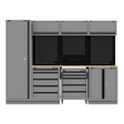 Sealey APMSBESTACK02W Superline PRO® Black Edition Storage System with Rubber Wood Worktop 2.64m - APMSBESTACK02W - Sealey Tools UK - Trade Counter Direct
