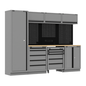 Sealey APMSBESTACK02W Superline PRO® Black Edition Storage System with Rubber Wood Worktop 2.64m - APMSBESTACK02W - Sealey Tools UK - Trade Counter Direct