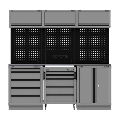 Sealey APMSBESTACK03SS Superline PRO® Black Edition Storage System with Stainless Worktop 2.04m - APMSBESTACK03SS - Sealey Tools UK - Trade Counter Direct