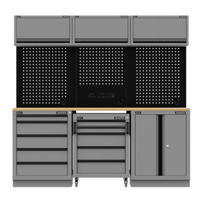 Sealey APMSBESTACK03W Superline PRO® Black Edition Storage System with Rubber Wood Worktop 2.04m - APMSBESTACK03W - Sealey Tools UK - Trade Counter Direct