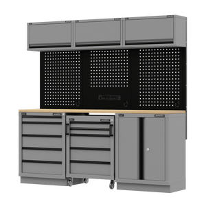 Sealey APMSBESTACK03W Superline PRO® Black Edition Storage System with Rubber Wood Worktop 2.04m - APMSBESTACK03W - Sealey Tools UK - Trade Counter Direct