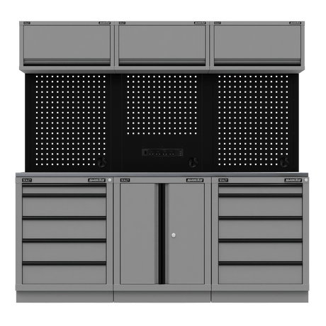 Sealey APMSBESTACK04SS Superline PRO® Black Edition Storage System with Stainless Worktop 2.04m - APMSBESTACK04SS - Sealey Tools UK - Trade Counter Direct