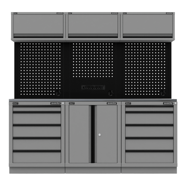 Sealey APMSBESTACK04SS Superline PRO® Black Edition Storage System with Stainless Worktop 2.04m - APMSBESTACK04SS - Sealey Tools UK - Trade Counter Direct
