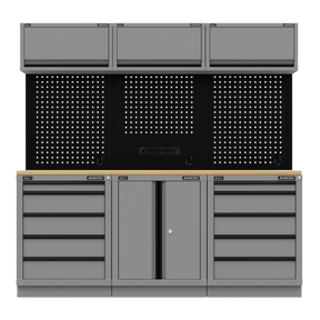 Sealey APMSBESTACK04WW Superline PRO® Black Edition Storage System with Rubber Wood Worktop 2.04m - APMSBESTACK04WW - Sealey Tools UK - Trade Counter Direct
