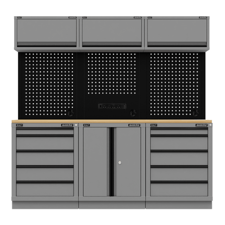 Sealey APMSBESTACK04WW Superline PRO® Black Edition Storage System with Rubber Wood Worktop 2.04m - APMSBESTACK04WW - Sealey Tools UK - Trade Counter Direct