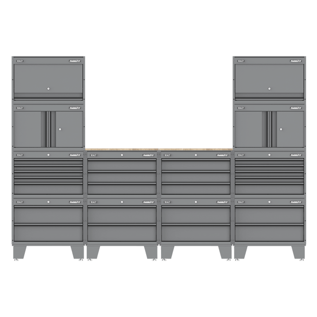 Sealey APMSCCOMBO1 Superline PRO® Storage System with Rubber Wood Worktop 2.7m - APMSCCOMBO1 - Sealey Tools UK - Trade Counter Direct