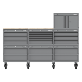 Sealey APMSCCOMBO3 Superline PRO® Storage System with Rubber Wood Worktop 2.03m - APMSCCOMBO3 - Sealey Tools UK - Trade Counter Direct
