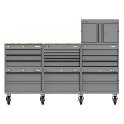 Sealey APMSCCOMBO3 Superline PRO® Storage System with Rubber Wood Worktop 2.03m - APMSCCOMBO3 - Sealey Tools UK - Trade Counter Direct