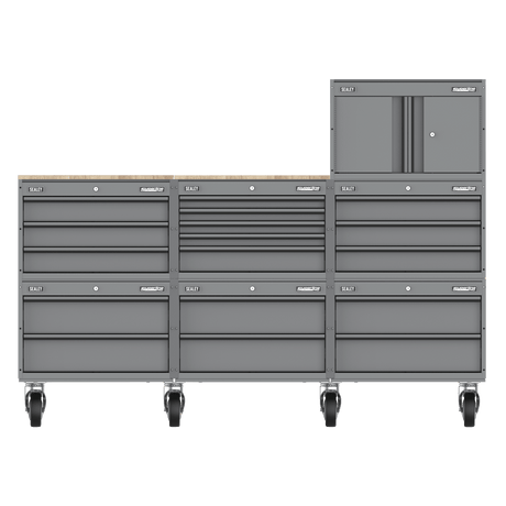 Sealey APMSCCOMBO3 Superline PRO® Storage System with Rubber Wood Worktop 2.03m - APMSCCOMBO3 - Sealey Tools UK - Trade Counter Direct