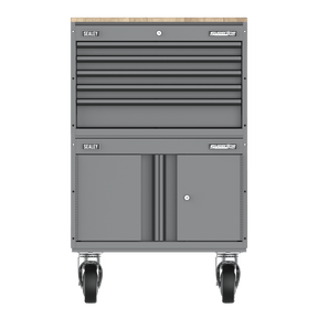 Sealey APMSCCOMBO7 Superline PRO® Storage System with Rubber Wood Worktop 678mm - APMSCCOMBO7 - Sealey Tools UK - Trade Counter Direct